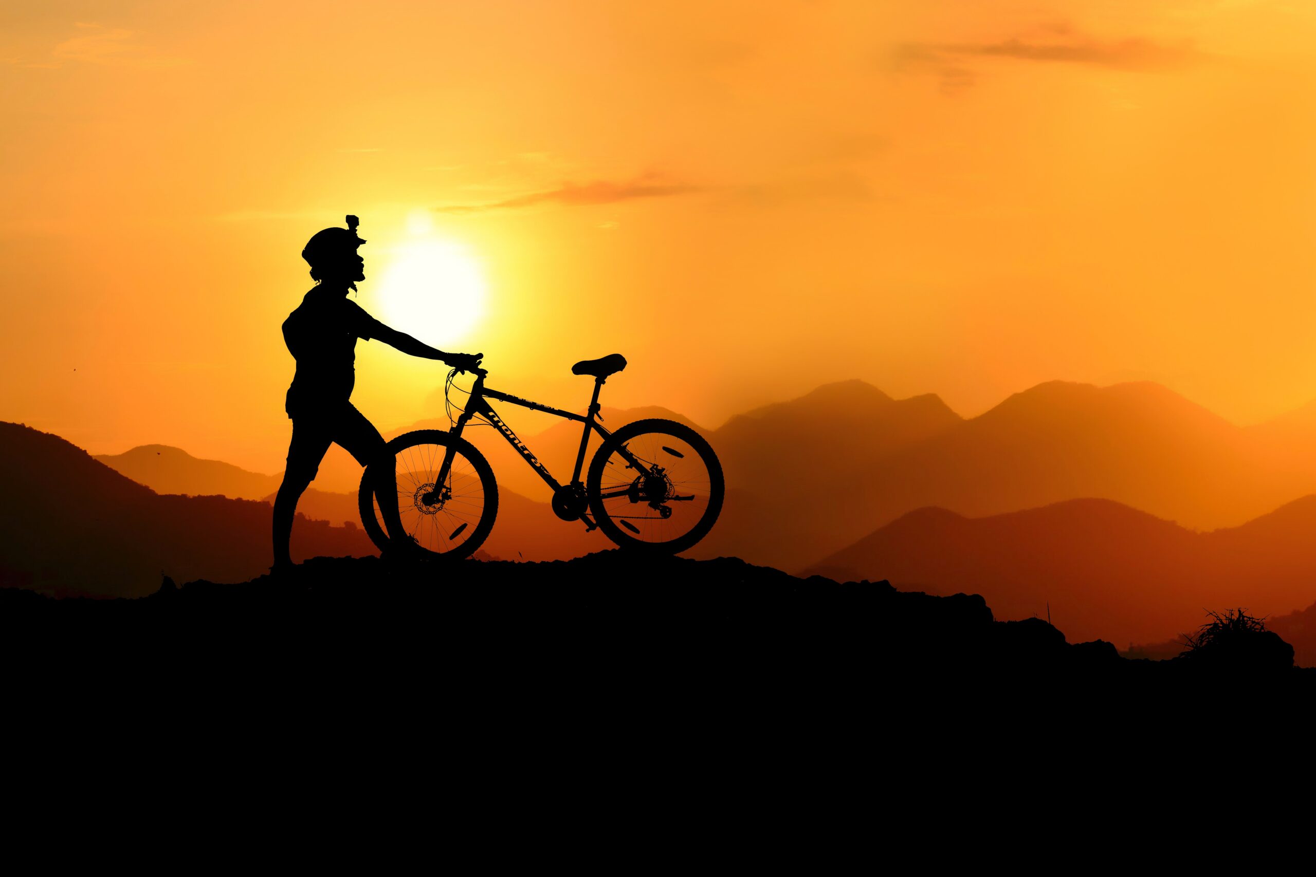 Bike Fit foto pôr do sol